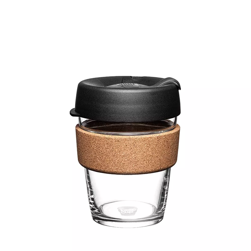 Glass Reusable Coffee Cup - 12 oz, Bona Fide
